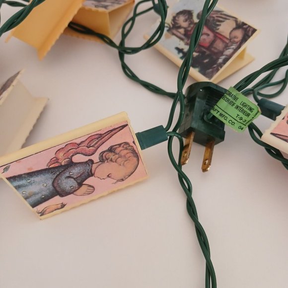 Vintage CHRISTMAS STRING Lights 10 Children Wonderer Praying Made in Taiwan WORK - Picture 10 of 15